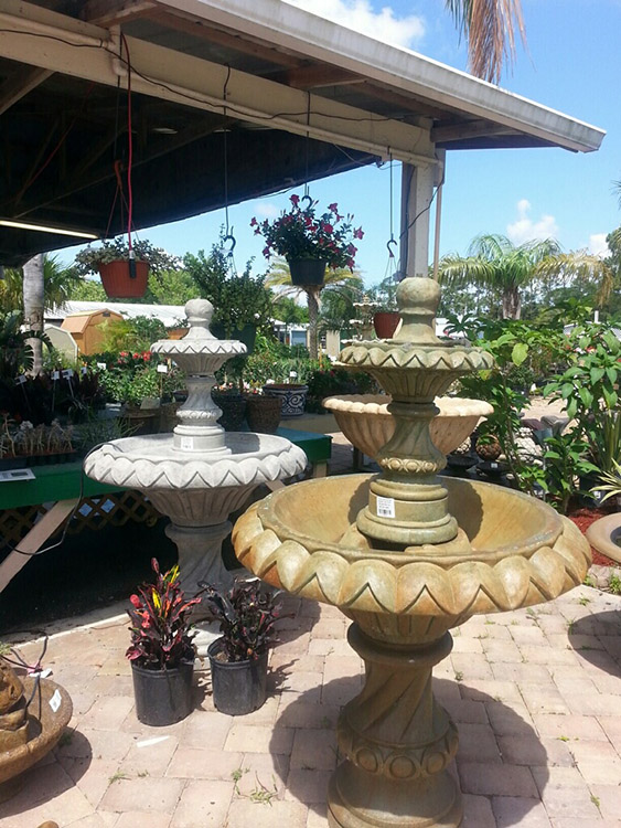 Water Fountains Becks Nursery & Garden Center Daytona Beach FL